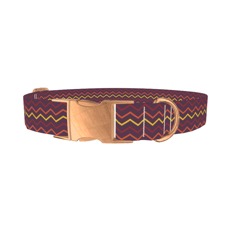 Multicolor Zigzag Dog Collar