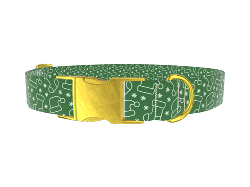 Green Santa Hat Dog Collar
