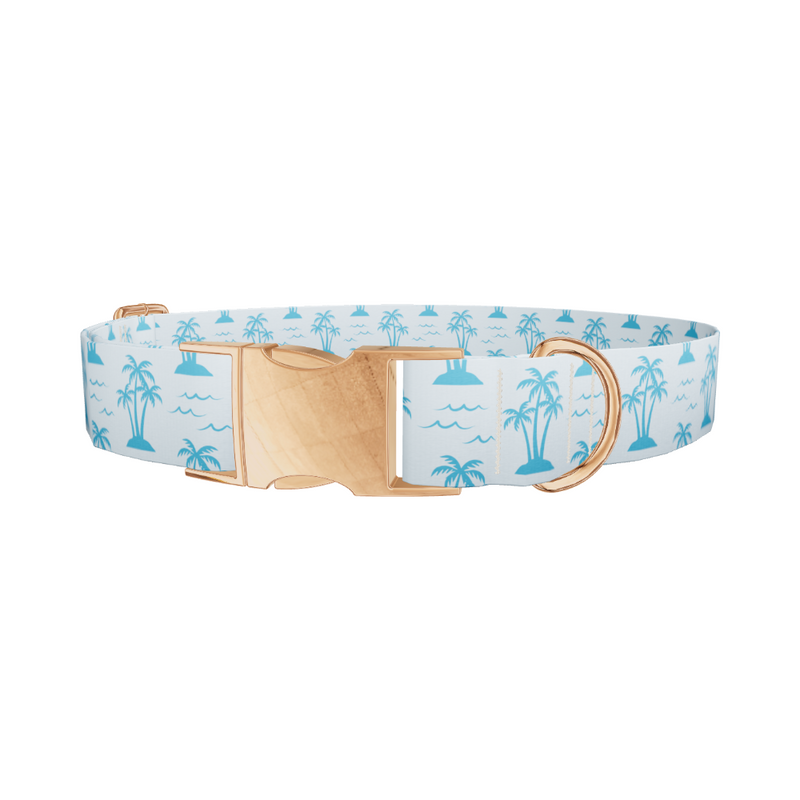 Blue Palm Island Dog Collar