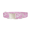 Pink Floral Silhouette 8870524649687 Dog Collar - Thumbnail 3