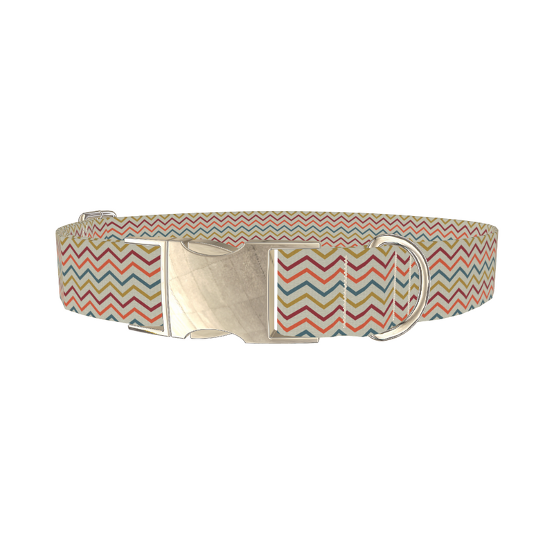 Geometric Zigzag Dog Collar