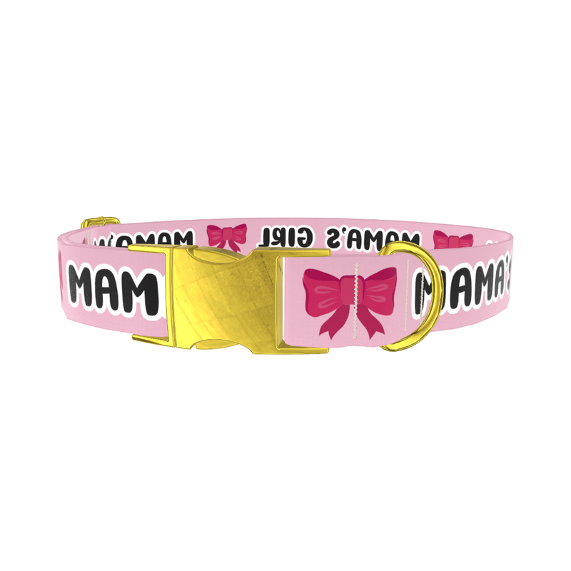 Mama's Girl Bow Dog Collar