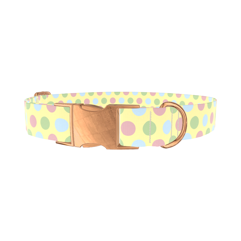 Pastel Polka Dot Pattern Dog Collar