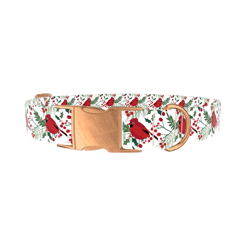 Christmas Cardinal Dog Collar