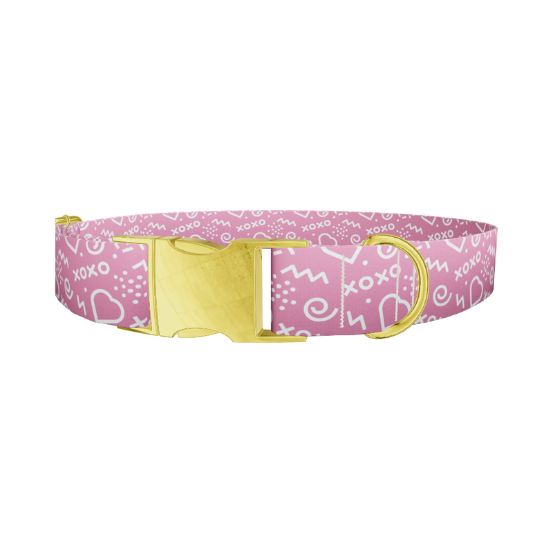 Pink Valentine Heart Dog Collar
