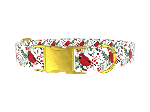 Christmas Cardinal Dog Collar