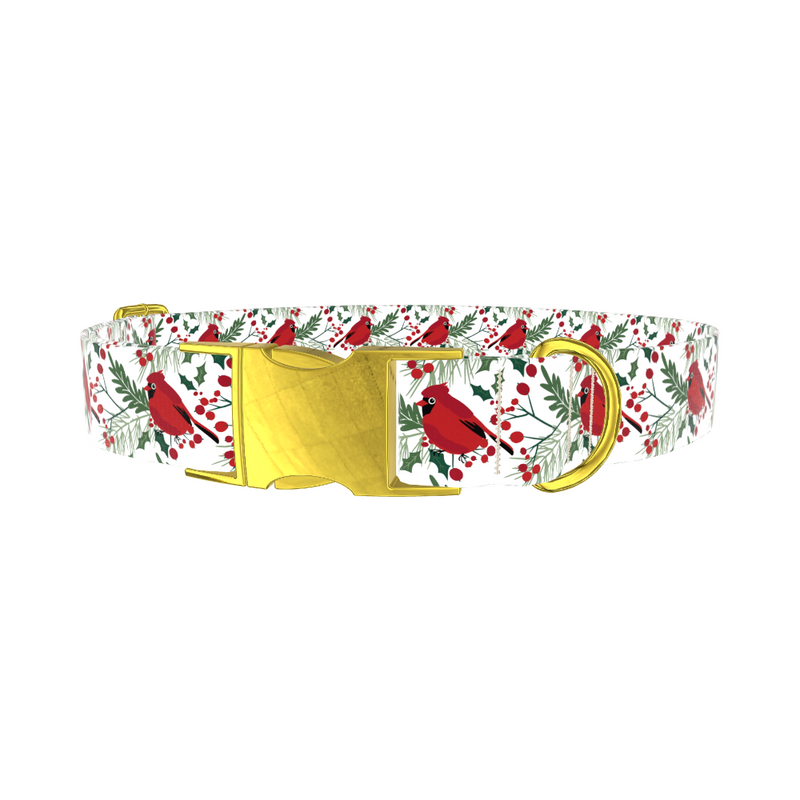 Christmas Cardinal Dog Collar