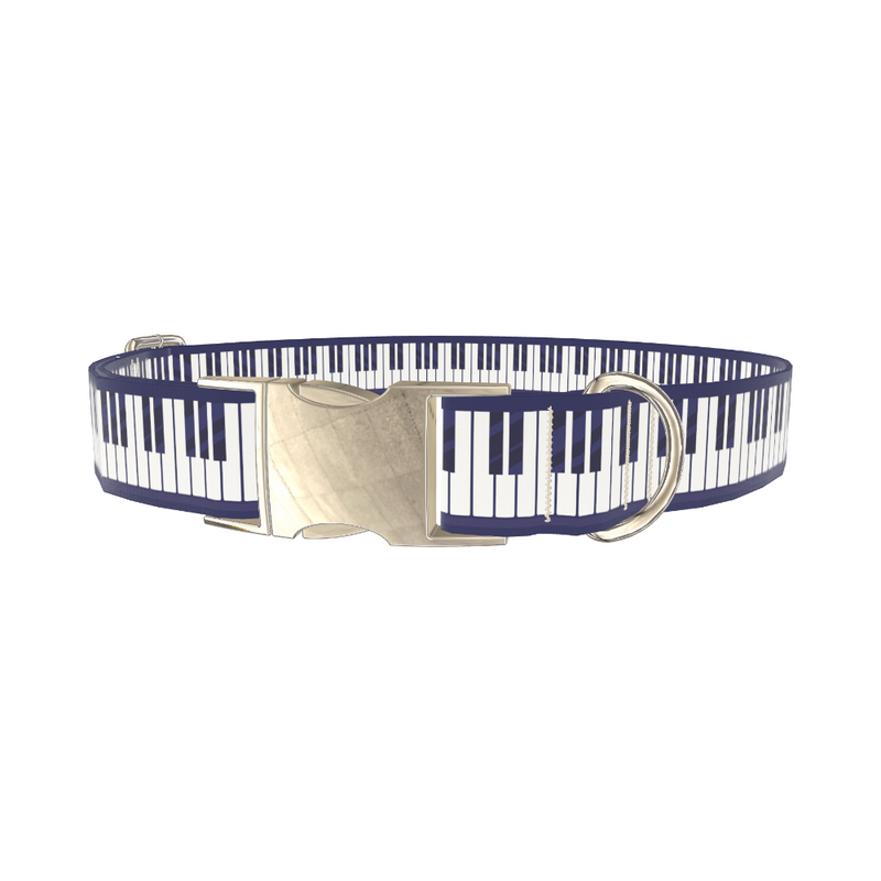Piano Key Pattern Dog Collar