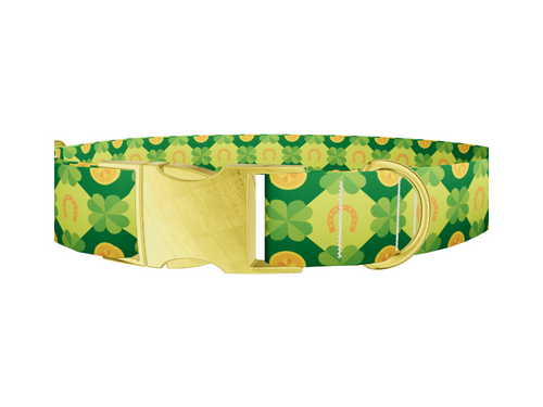 Clover Horseshoe Dog Collar