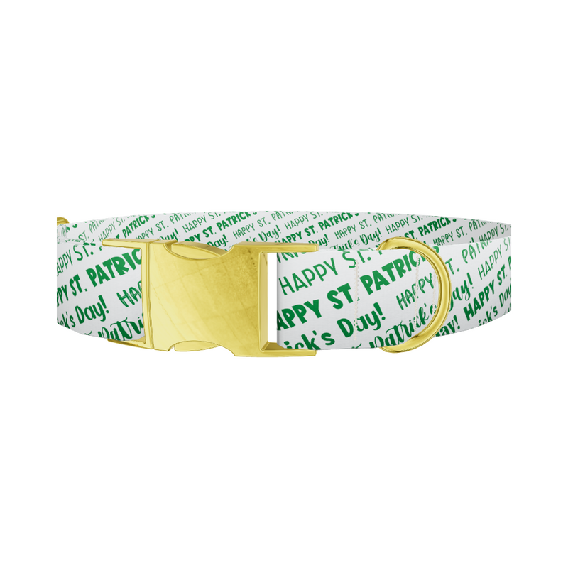 St. Patrick's Day Script Dog Collar