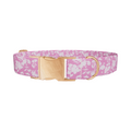 Pink Floral Silhouette 8870524649687 Dog Collar - Thumbnail 2
