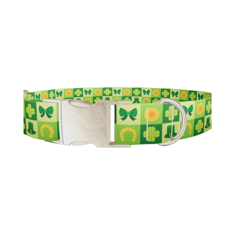 Shamrock Patchwork Dog Collar
