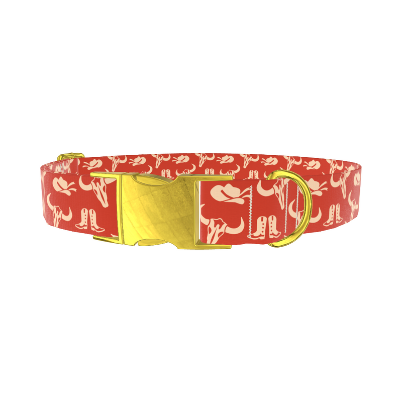 Western Cowboy Pattern Dog Collar