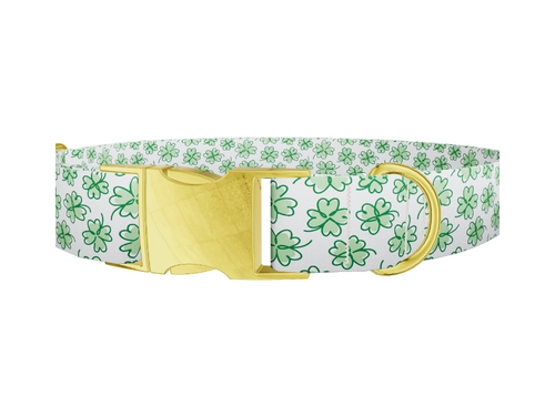 Green Clover Dog Collar