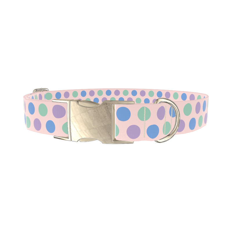 Pastel Polka Dot Dog Collar