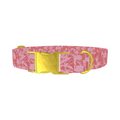 Pink Silhouette Meadow Dog Collar - Thumbnail 1