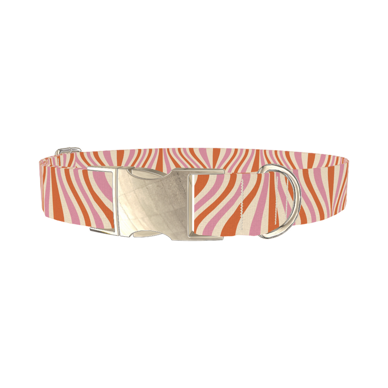 Retro Stripes Dog Collar