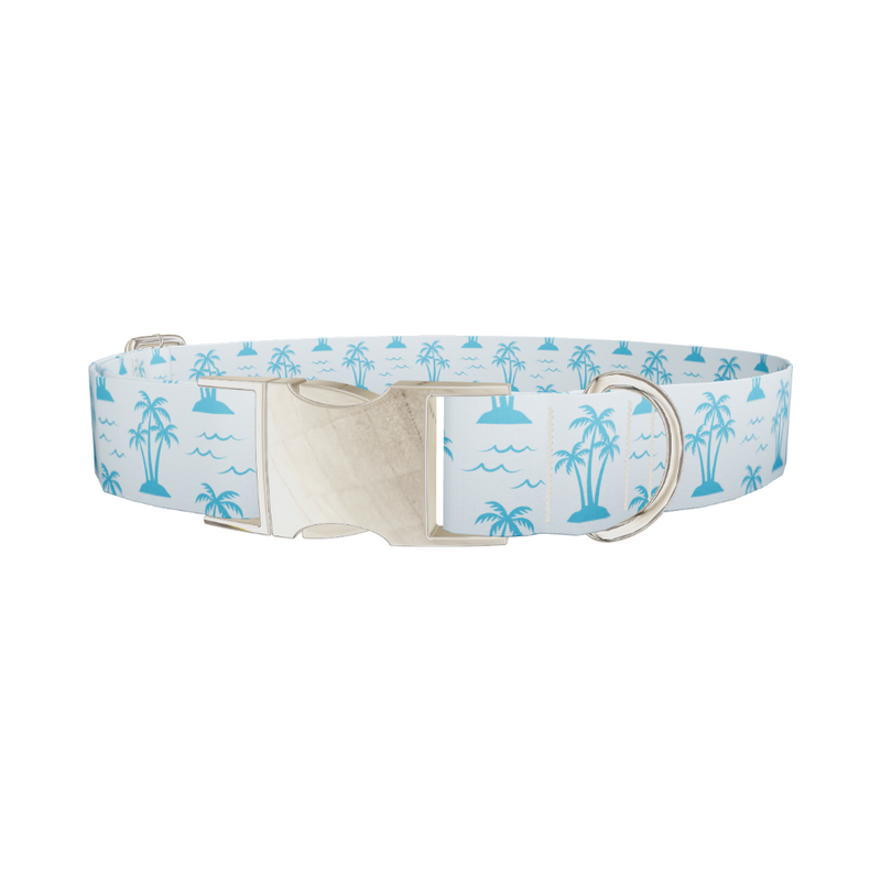 Blue Palm Island Dog Collar