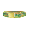 Green Tribal Stripes Dog Collar - Thumbnail 1