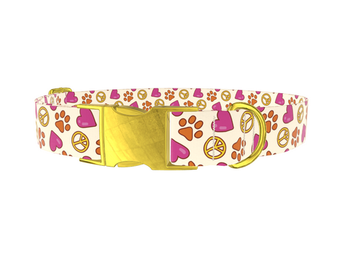 Peace Love Paw Dog Collar