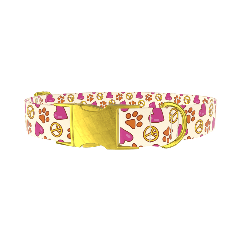 Peace Love Paw Dog Collar