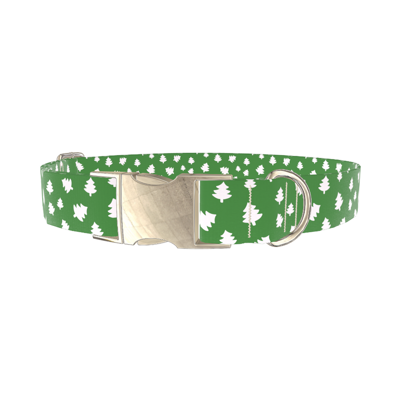 White Christmas Tree Dog Collar