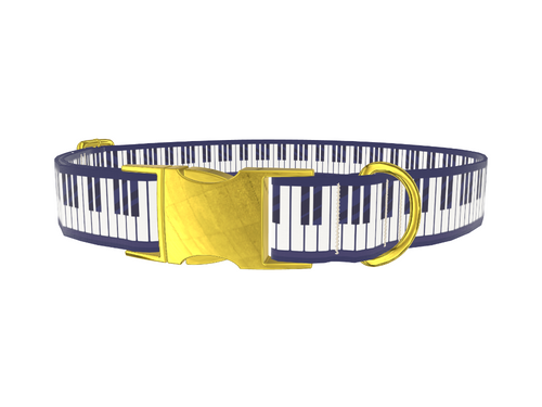 Piano Key Pattern Dog Collar