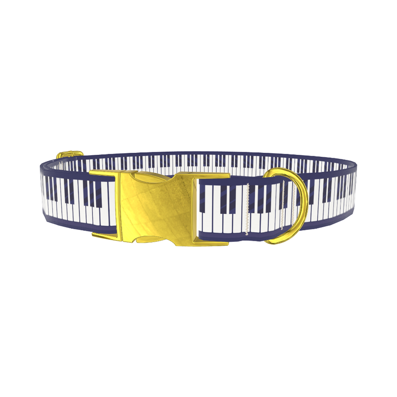 Piano Key Pattern Dog Collar