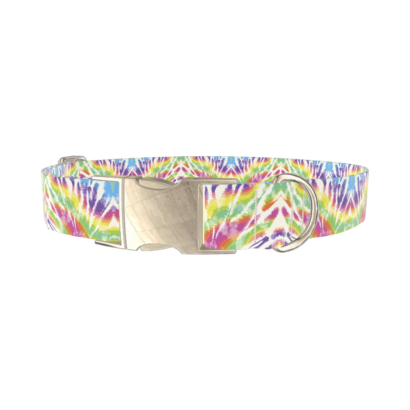 Multicolor Tie-Dye Dog Collar