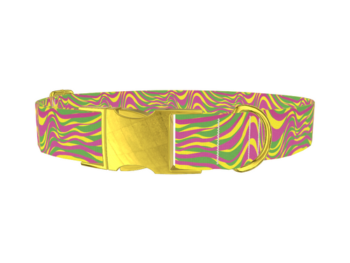 Colorful Wave Pattern Dog Collar