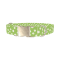 Green Daisy Pattern Dog Collar - Thumbnail 3