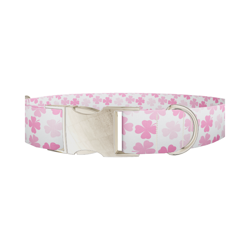 Pink Clover Dog Collar