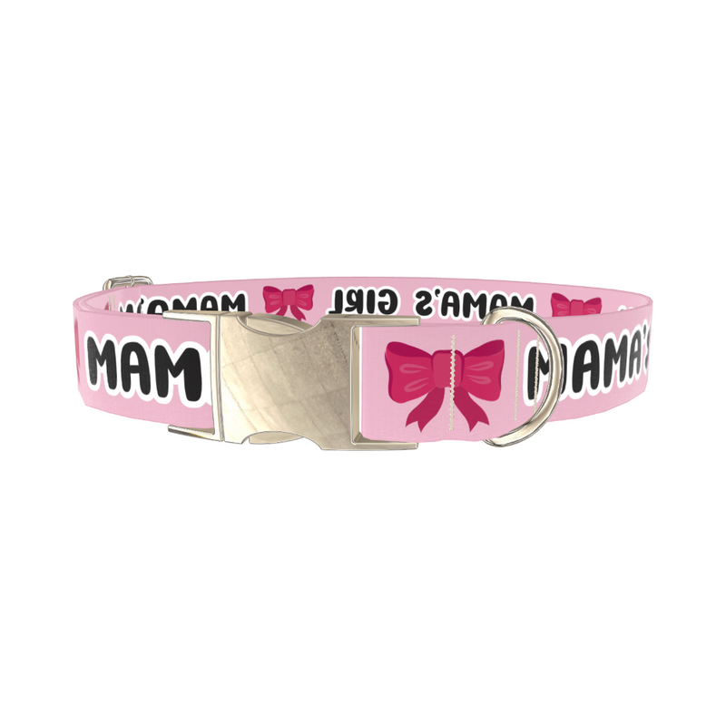 Mama's Girl Bow Dog Collar