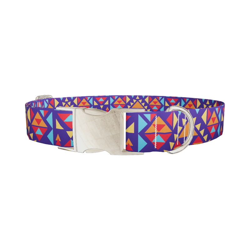 Colorful Triangle Pattern Dog Collar