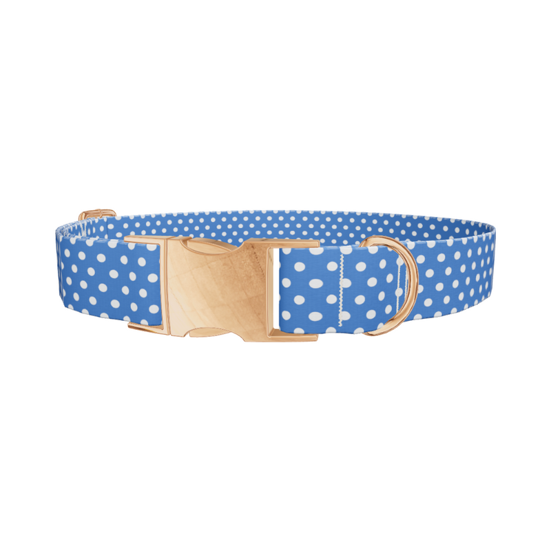 Blue Dot Pattern Dog Collar