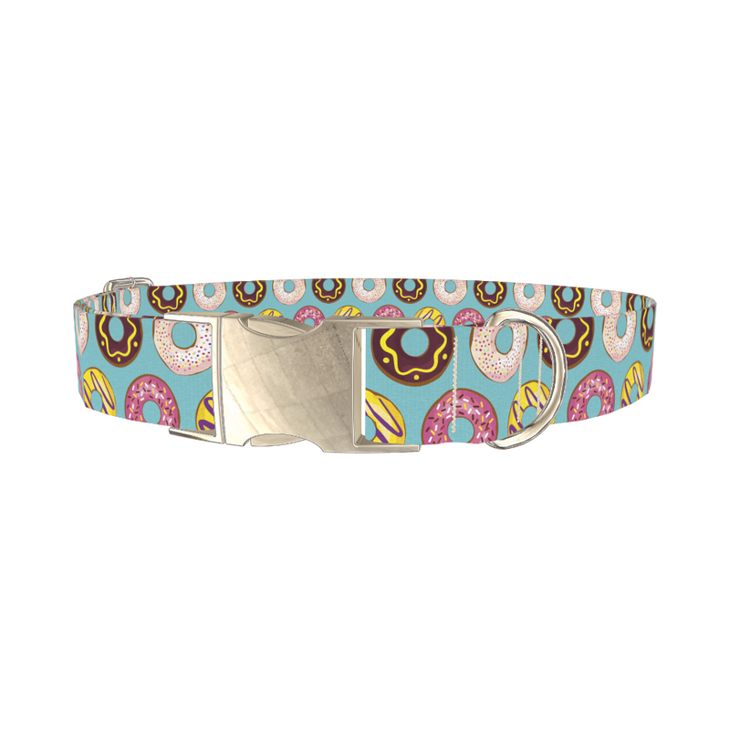 Blue Donut Delight Dog Collar