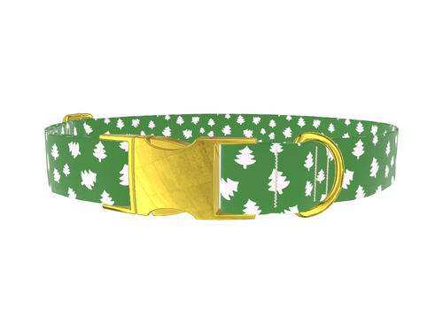 White Christmas Tree Dog Collar