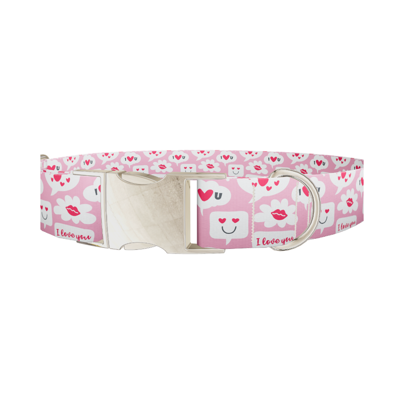Love Speech Bubble Dog Collar