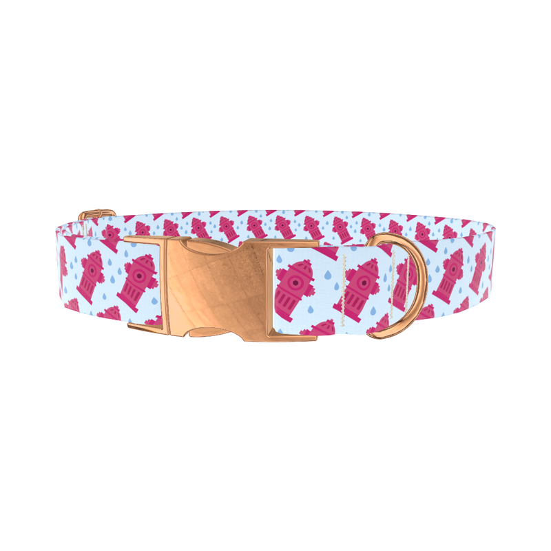 Pink Hydrant Dog Collar