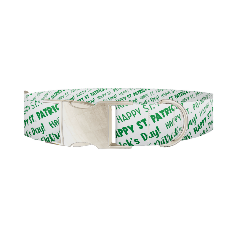 St. Patrick's Day Script Dog Collar