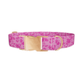 Pink Floral Silhouette Dog Collar - Thumbnail 2