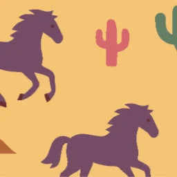 WESTERN_HorsesDesertYellow