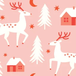 XMAS_DeersForestPink