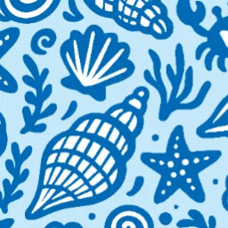Sea_SeashellsBlue