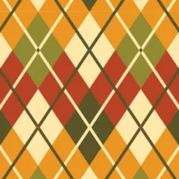 PLAID_OrangeGreenRhombus